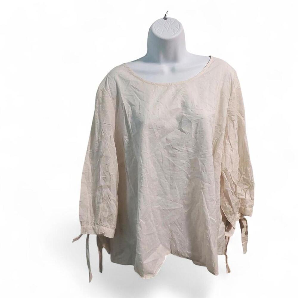 Princess Highway Cream Blouse Tie Sleeves Size 22 New With Tags